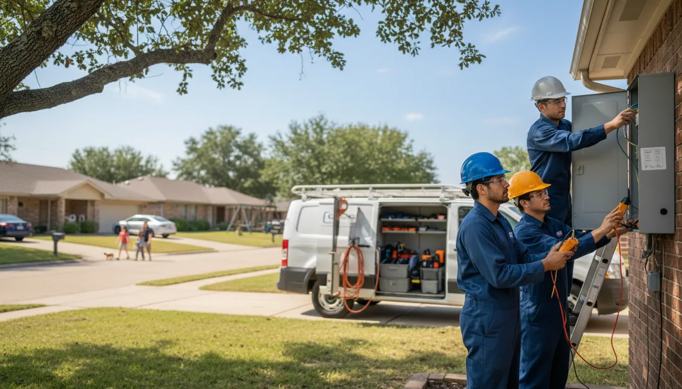 Certified electrician providing emergency electrical services in Lazbuddie, TX